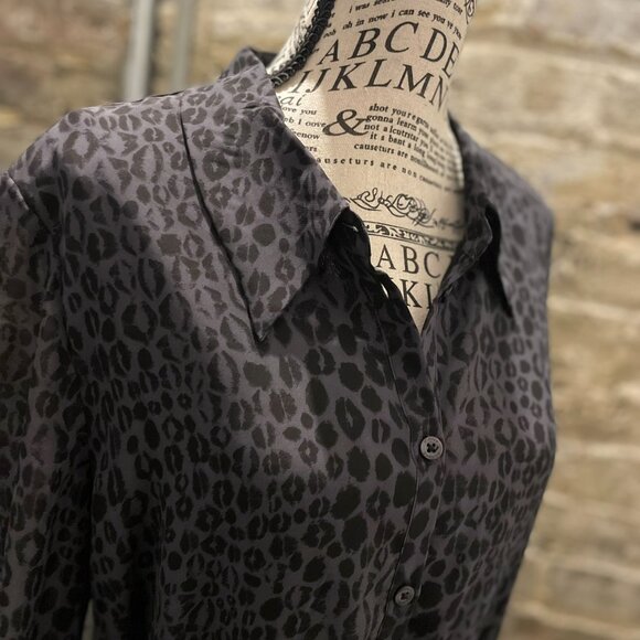 Kirna Zabete for Target Black & Gray Patterned Sheer Dress Size XL (BNWOT) - Picture 2 of 11